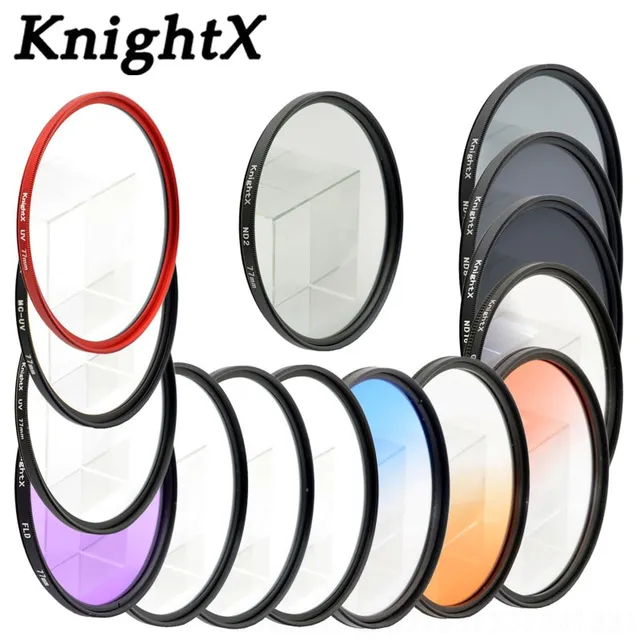Cheap KnightX 52MM 52 ND lens color filter for Sony Canon Nikon for ND8 lens EOS 7D 5D 6D 50D 60D 600D d5300 d3300 d3200 T6i camera
