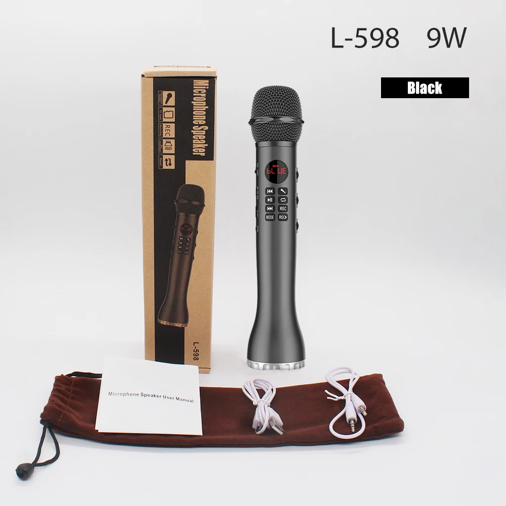 Bluetooth микрофон караоке динамик USB радиотелефон с микрофоном E106 TF музыкальный для