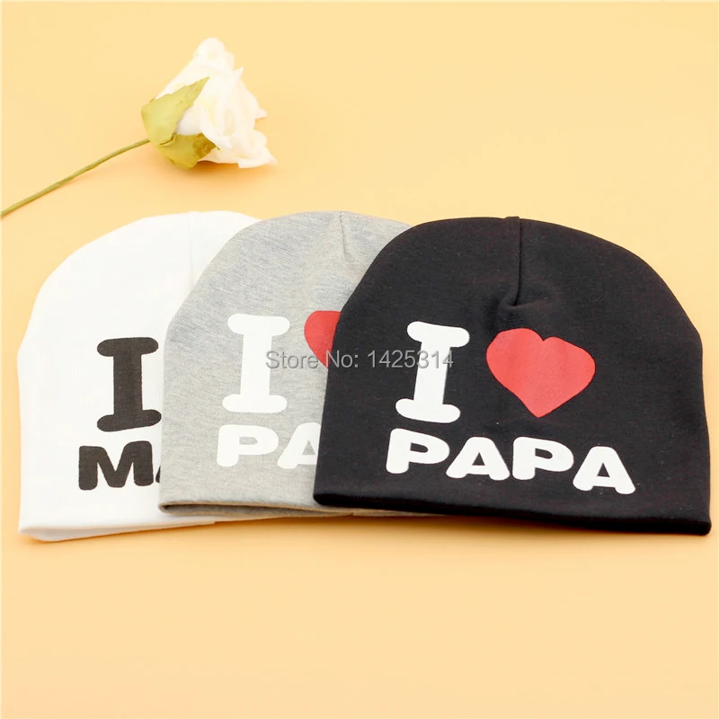 1 шт. шерстяные вязаные детские шапочки Love PaPa I Love MaMa Хлопковые вязаные детские Skullies спортивные теплые детские зимние шапочки-бини Кепка для