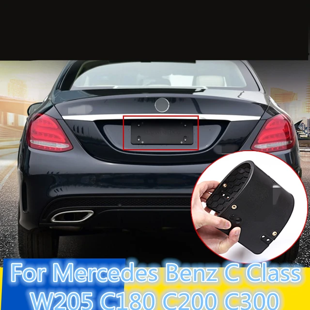 Auto Kunststoff Auto Vorderen Stoßfänger Kennzeichen Halter Rahmen  Montieren Basis Halterung Abdeckung Für Mercedes Benz C Klasse W205 C180  c200 C300 - AliExpress