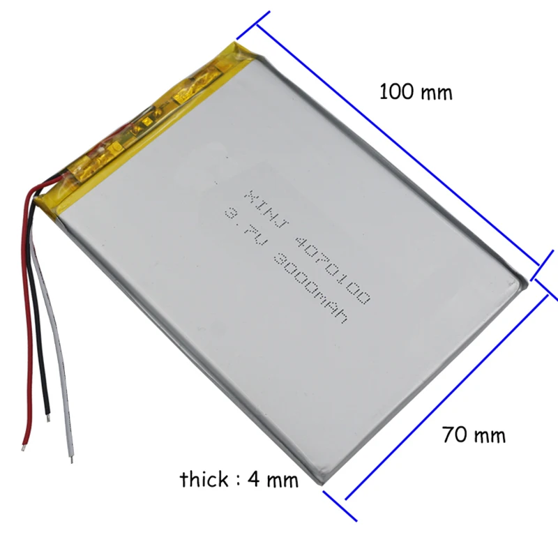 XINJ 3 7 V 3000mAh провода для термистора литий полимерная батарея Li ion li po cell 4070100