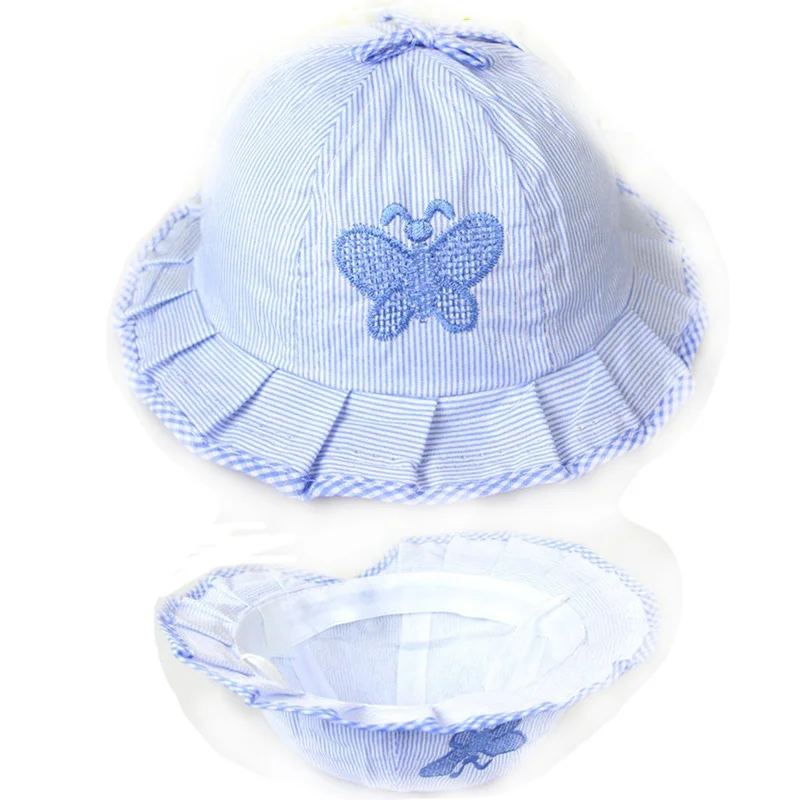 

1PC Hot Sale Kids Cotton For Girls Bow-knot Hats Cap Fashion High Quality Butterfly Hats chapeau enfant ete