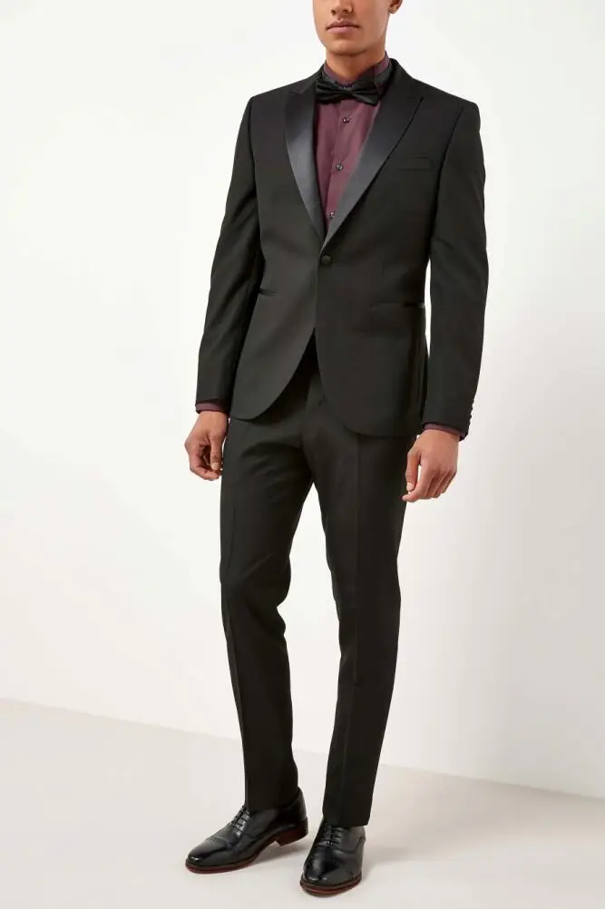 Последние конструкции пальто брюки для курения черный мужской костюм Slim Fit 2 шт. смокинг жениха стиль костюмы на заказ вечерний пиджак Terno