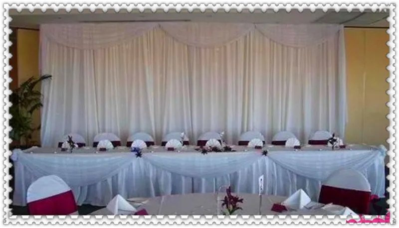 

wedding stage backdrop 3x6m backdrop curtains with swag for weddings