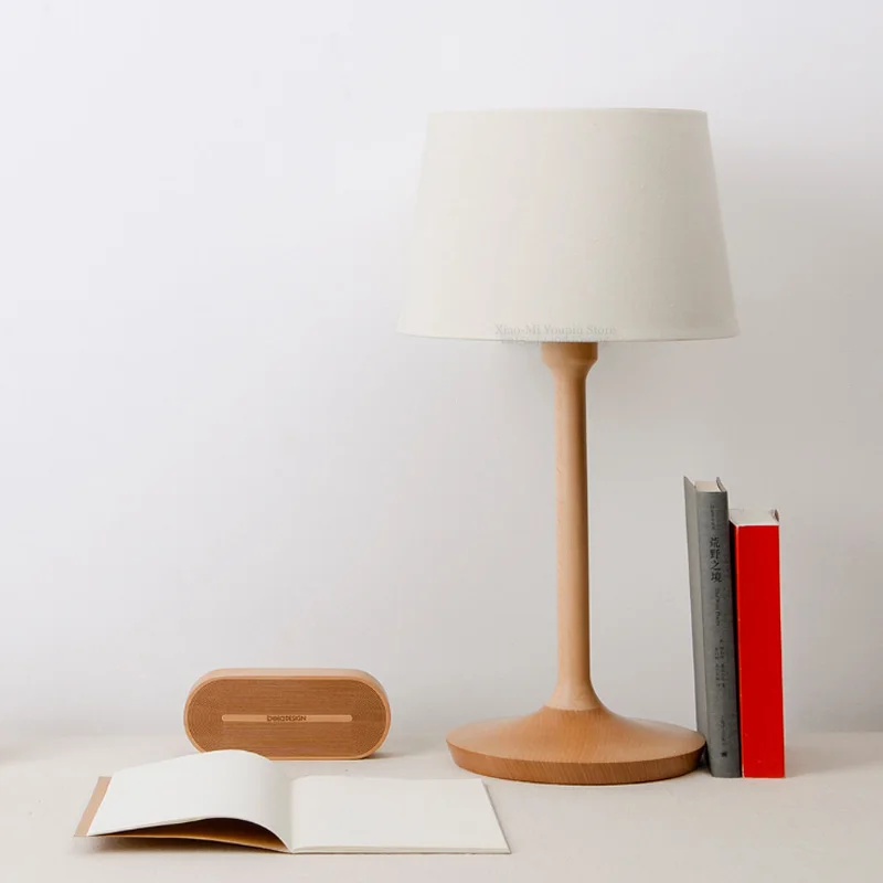 Xiaomi Mijia belaDESIGN деревянная настольная лампа Регулируемый абажур плавное затемнение выбор бревен подходит для различных домашних стилей