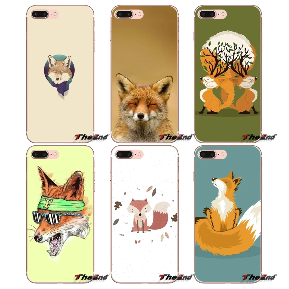 Смешно fox Для iPhone Х 4 4S 5 5S 5C SE 6 S 7 8 плюс Samsung Galaxy J1 J3 J5 J7 A3 A5 2016 2017 Аксессуары Телефон
