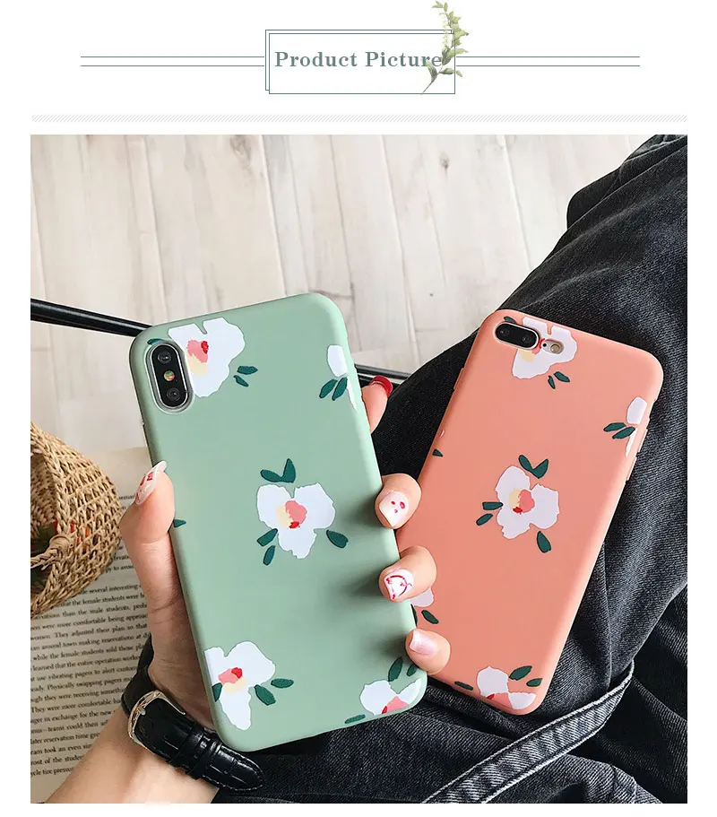 Flower Floral Soft Silicone For iPhone 6 7 8 Plus 6S X Cases Soft Cover Phone Case For iPhone XS XR Max 6 S Plus Cases Coque TPU (8)