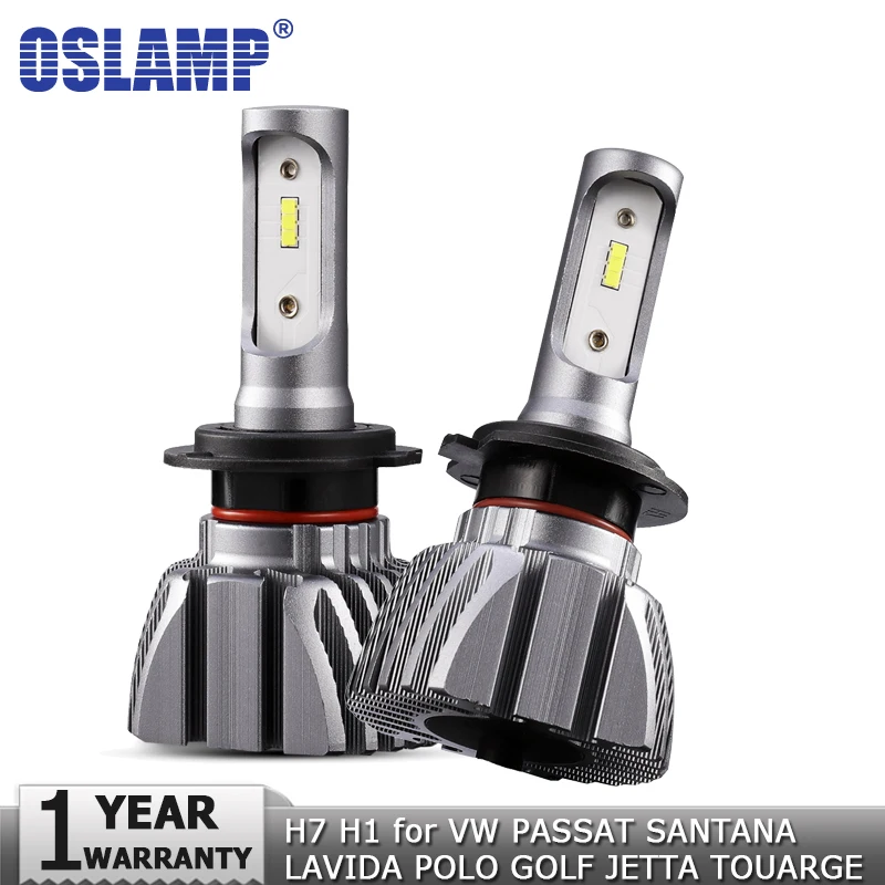 

Oslamp H7 H1 Car LED Headlight Bulbs Hi lo Beam 8000lm Headlamp for VW PASSAT SANTANA CANDY LAVIDA POLO GOLF JETTA SENIA TOUARGE