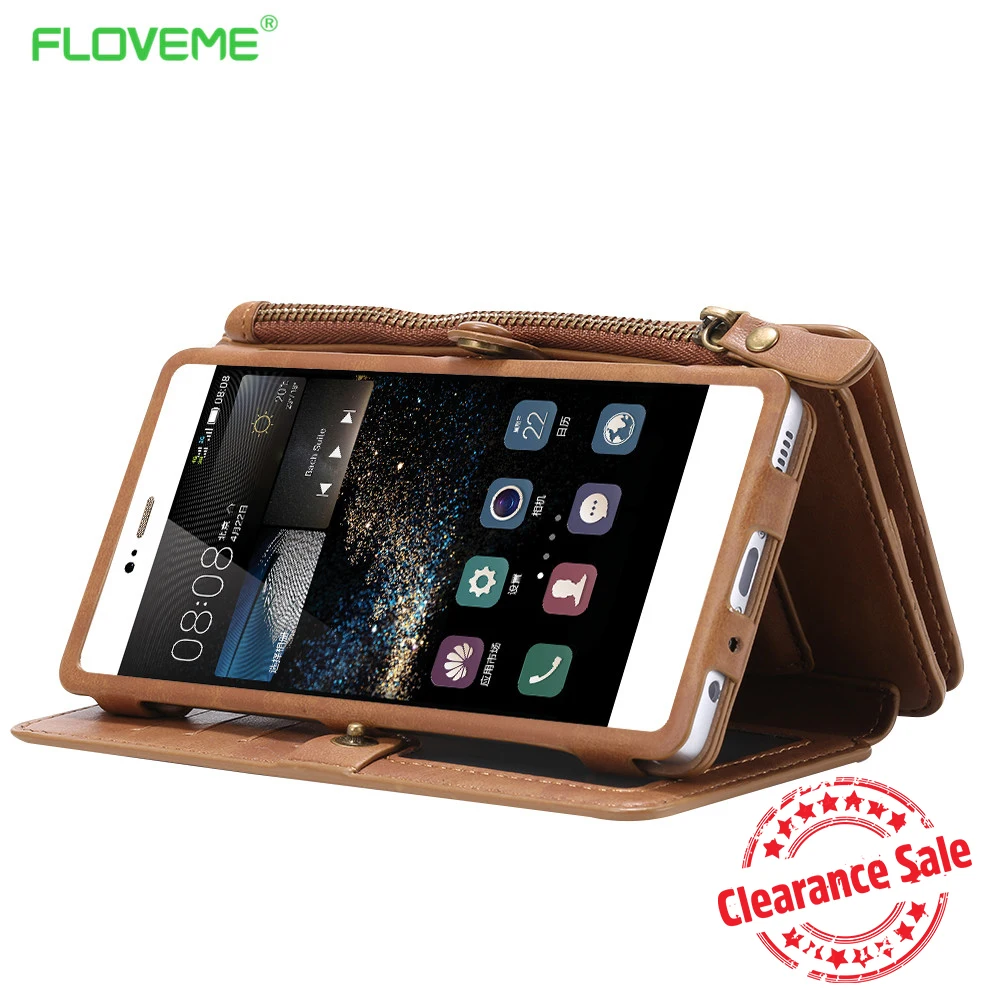 

FLOVEME Leather Case For Samsung Galaxy S6 Edge Plus S7 Note 3 4 5 7 Luxury Vintage Flip Card Slot Wallet For Huawei P9 P10 Plus