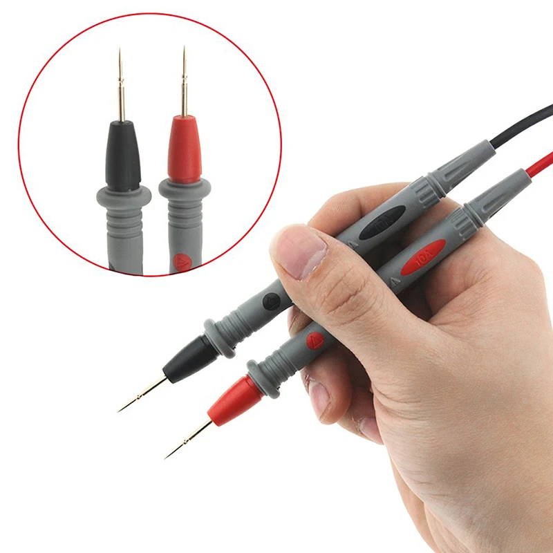 1Pair For Multimeter Universal Probe Test Leads Pin Gold-plated Needle Tip 1000V2
