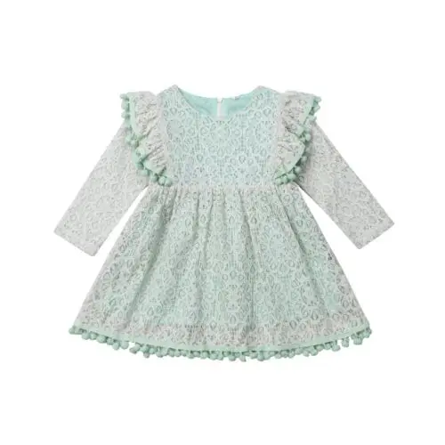

2018 New Arrival Princess Toddler Kids Baby Girl Long Sleeve Tulle Party Dress Clothes Costume