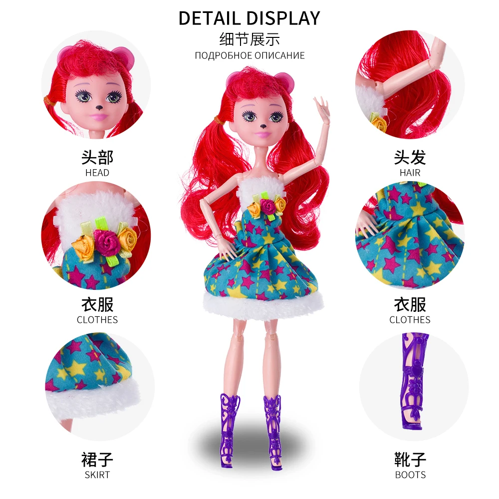 1 шт. шарниры Enchantimals кукла игрушка для девочек Ограниченная Коллекция аниме модель пупи кукла для девочек Подарки 27 см