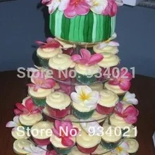 Lucite 5 ярусов свадебный торт стенд/дисплей для кексов/держатель для кексов