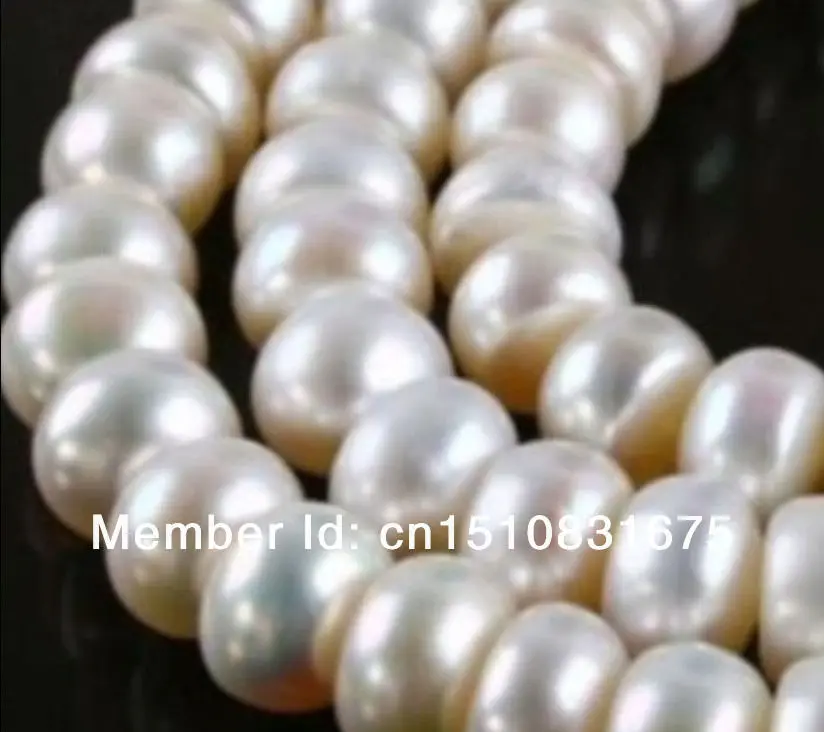 

8X10MM White Saltwater Akoya Pearl Loose Beads Accessory Parts For Necklace Bracelet 14" Fashion Jewelry Making Design AAAxu47