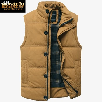 

BOO 2020 Men's cotton vest Collar with thick warm warm vest Cultivate one's morality fashion