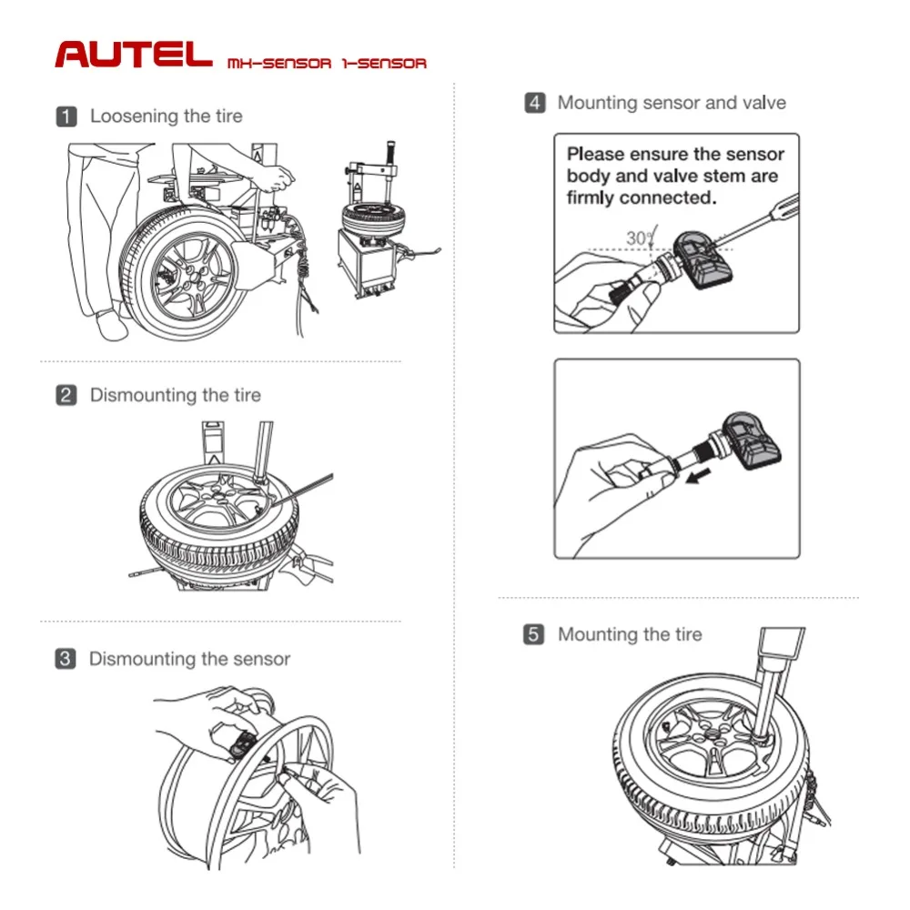 Autel MX-sensor 433 МГц 315 МГц 2 в 1 MX sensor универсальный зажим для программирования давления в шинах autel TPMS PAD TS601 TS401 TPMS инструмент