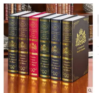 

6PC photography Box Bookends Jingmei European style retro Mayan props Villa Club soft decoration book net Book Box ornaments