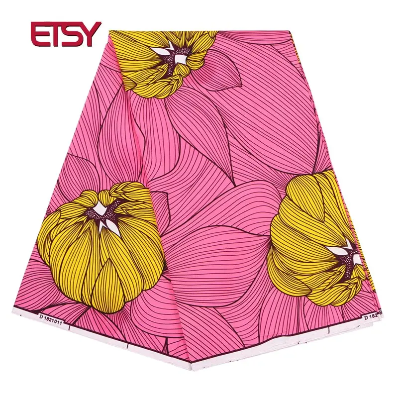 

100% Polyester wax Prints Fabric ankara african wax print fabric wax High Quality 6 yards African Fabric for Party Dress FP6134
