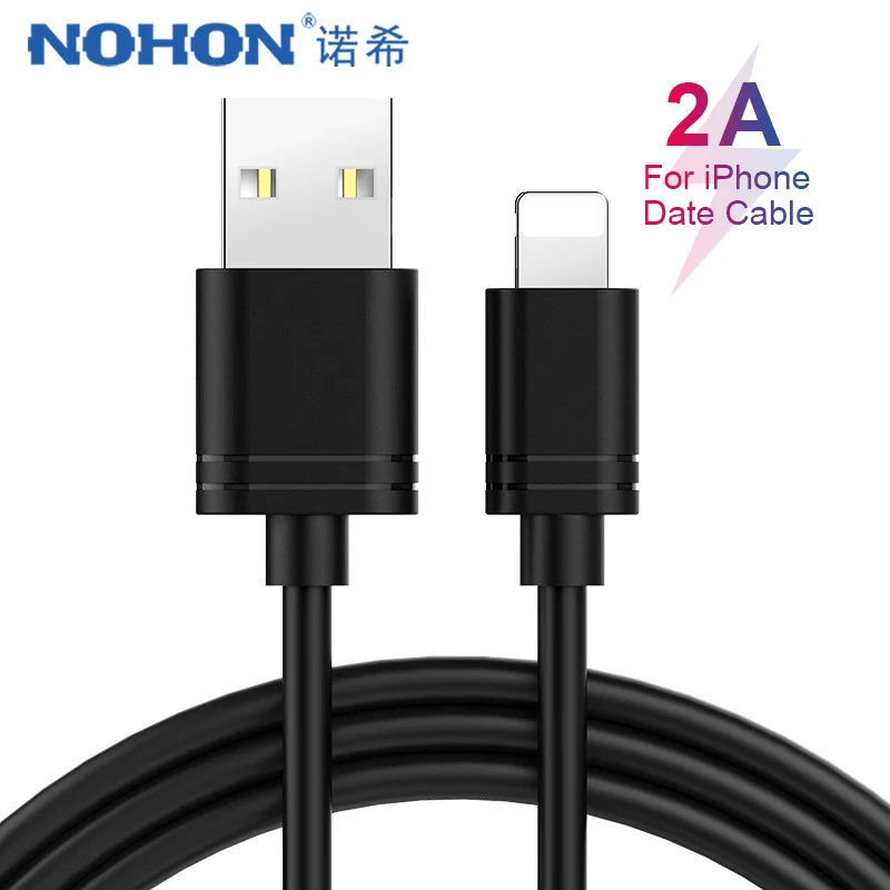 

NOHON TPE USB Data Charging Cable Lighting For iPhone X XS MAX XR 8 7 6 6S 5 5s Plus Charge Sync Cord Line For ipad Mini 1 2 3 4