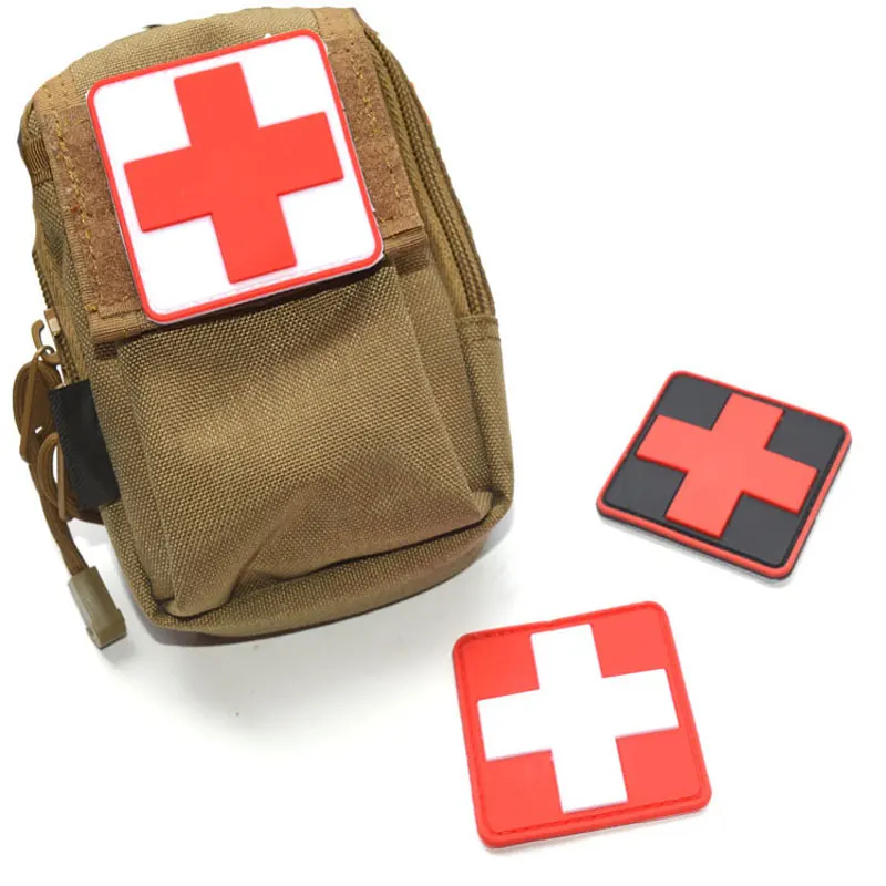 

3D Pvc Rubber Red Cross Flag Switzerland Cross Swiss Medical Outdoor Waterproof Patch Nursing Staff Tactical Army Moral Badge