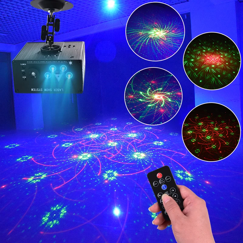 Светодиодный светильник Lase вечерние 96 узоров сценисветильник щение RGB 5