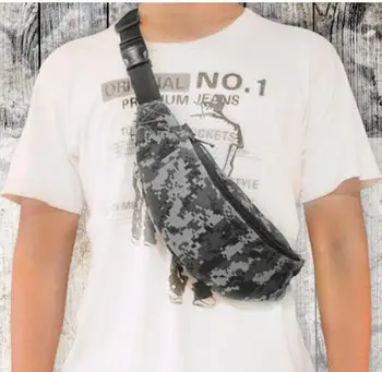 

35x14CM Camouflage Hiking Shoulder Bag Multipurpose Fitness Waist Bag Adjustable Sports Running Bags