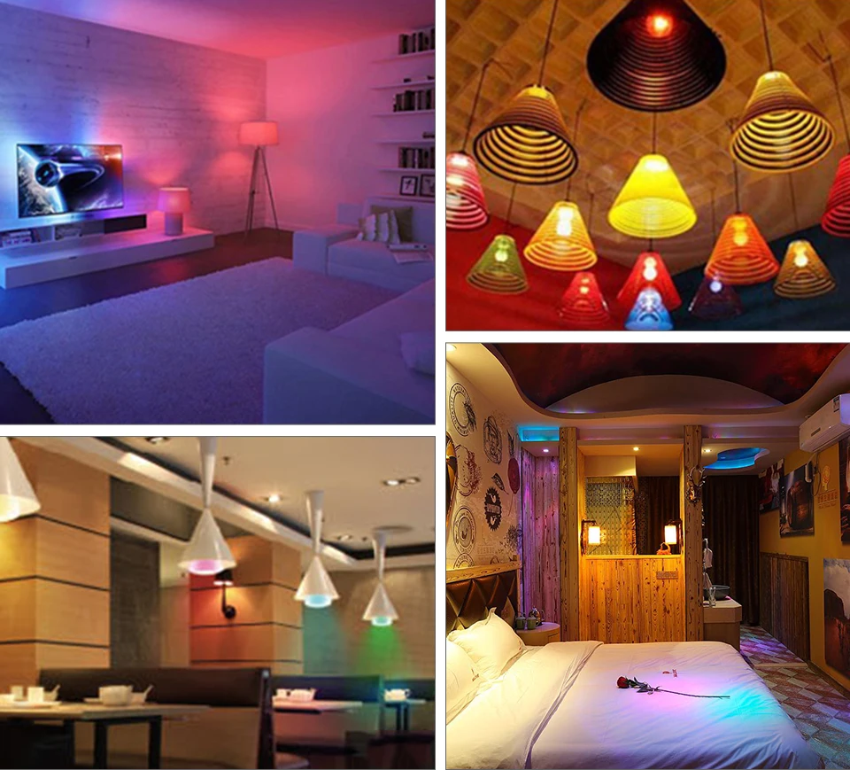 110V 220V E27 RGB LED Bulb Light Dimmable 5W RGB Lampada Changeable Colorful LED Lamp With IR Remote Control+Memory Mode (12)