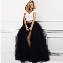 Винтаж Стиль пачка Тюлевая юбка Pettiskirt начес с боковыми принцессы женские