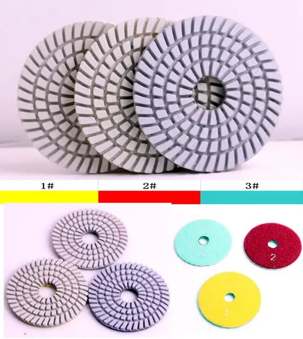 DC-SW3PP01 3 дюймов полировальная площадка 80 мм) Алмазный гибкий, влажный 3 ШАГ ПОЛИРОВКИ, для камня и мрамора