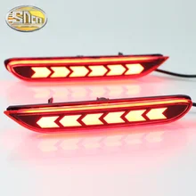 SNCN 2 pz Multi-funzione LED Della Lampada del Riflettore Posteriore per Nebbia Lampada Posteriore Paraurti Luce di Freno Della Luce Per Nissan X -trail T32 2014 2015 2016