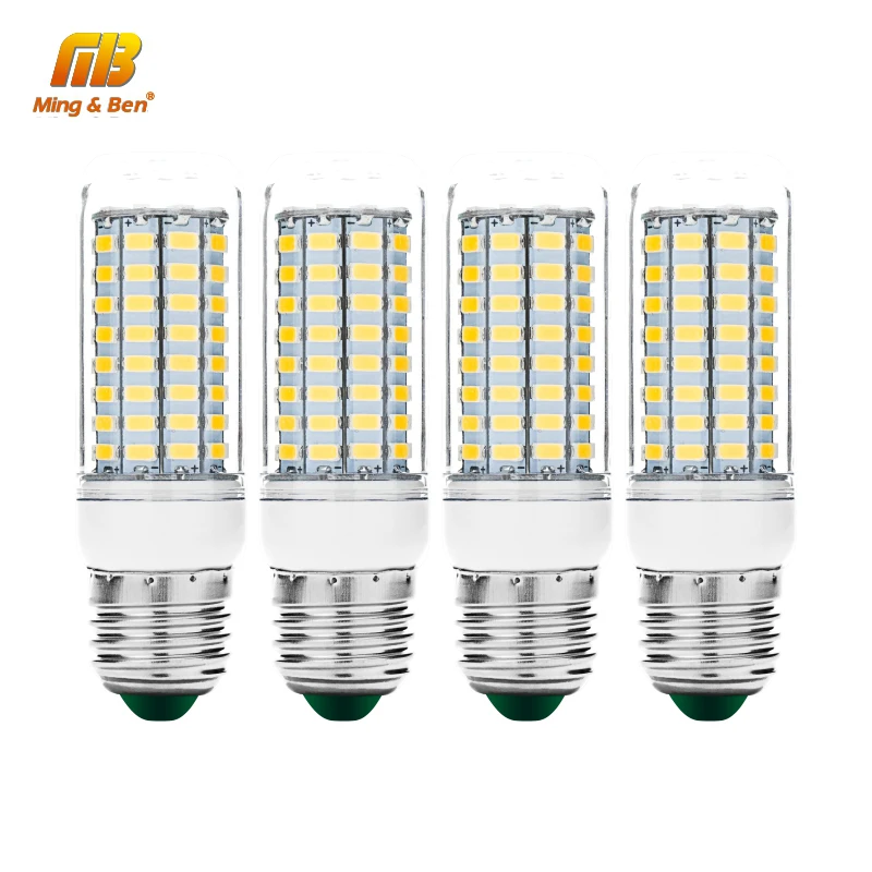 

4PCS LED Bulb Light 30 36 56 72 89LEDs E27 E14 Chandelier Candle Lamp SMD5730 LED Corn Light 220V Lampada LED Spotlight Bombilla