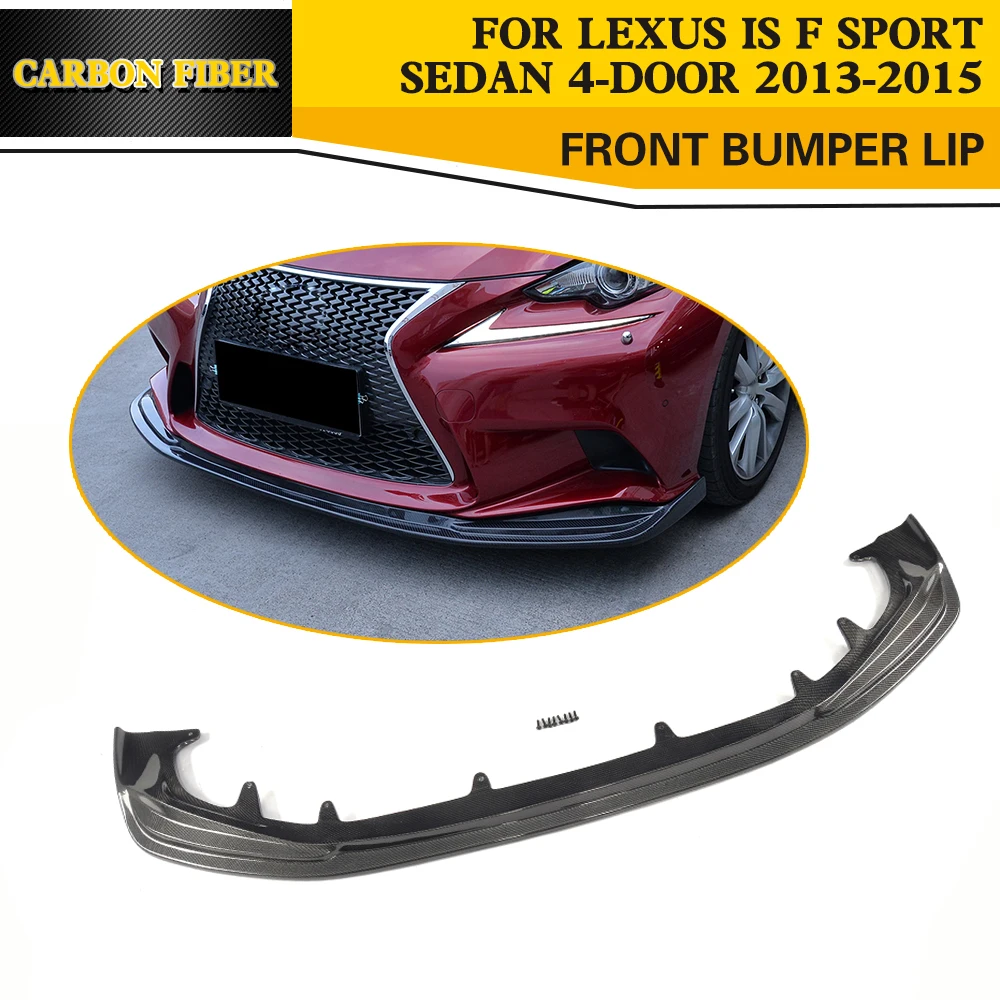 Черный Передний бампер из углеродного волокна для Lexus IS250 IS350 F Sport ISF Sedan 4 Door 2013 2014