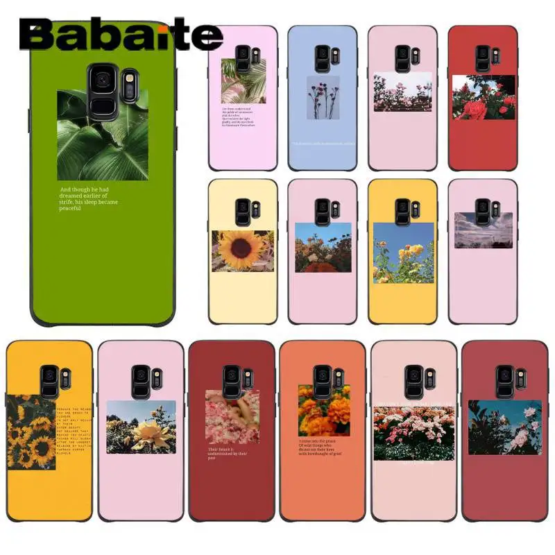 

Babaite Fashionable Retro Floral Abstract Character TPU Phone Case Cover for Samsung Galaxy S7edge S6 edge plus S5 S8 S7 S9 Plus