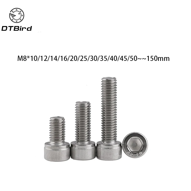 DIN912 M8 Metric Thread 304 Stainless Steel Hex Socket Head Cap Screw