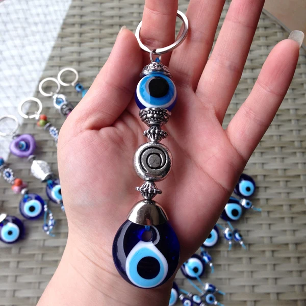 Good Luck Keychain Nazar Eye Talisman #12369 Details about   Turkish Enamel Evil Eye