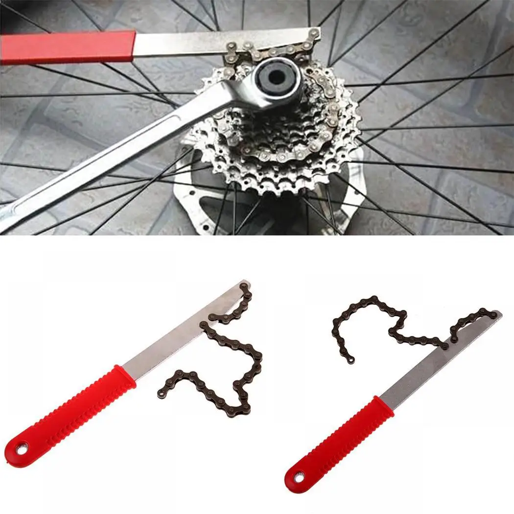 

Bike Chain Whip Free Wheel Cassette Chromed Removal Bicycle As Picture Chain Repair Tool