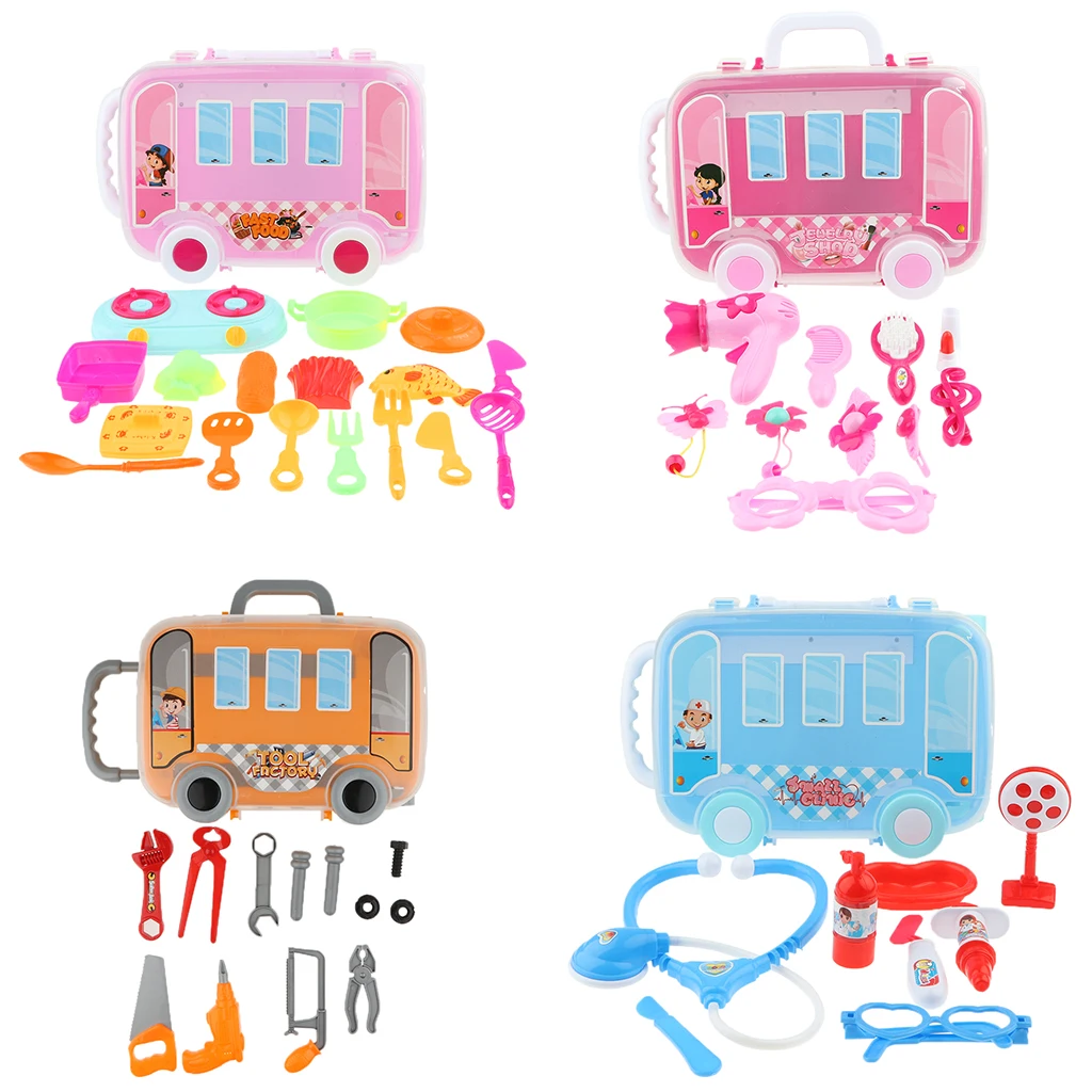 Kids Pretend Play Toy Doctor Kit Toys Funny Baby Role Play Kitchen Set Simulation Repair Tool for Toddlers Girls Toy