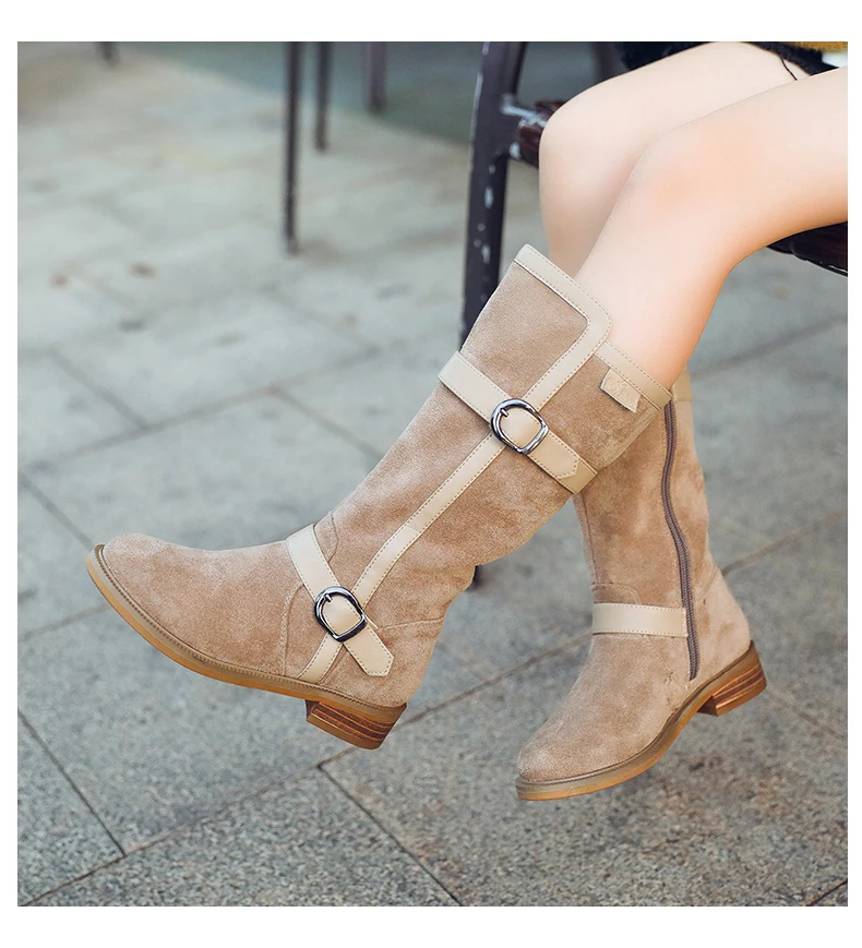 

2018 new Cowhide Leather boots Winter Fashion Knee High Boot Baby Girl Genuine Leather Boot Children Black Toddler Black BooTS