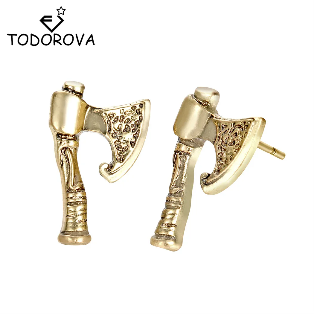 Todorova, панк, топор, мужские серьги, молоток Тора, крутящий момент, Коловрат, серьги-гвоздики для женщин, топор Перун, славяне Викинги, ювелирное изделие, подарок