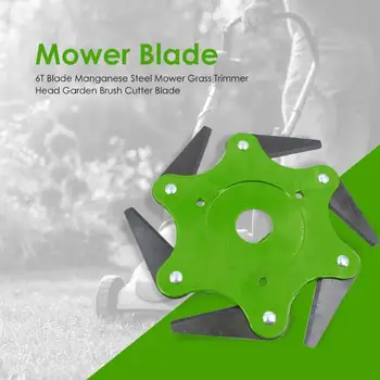 

6T Blade Manganese Steel Mower Grass Trimmer Head Garden Brush Cutter Blade For Garden Lawn Machine Accessories Power Tools Cut