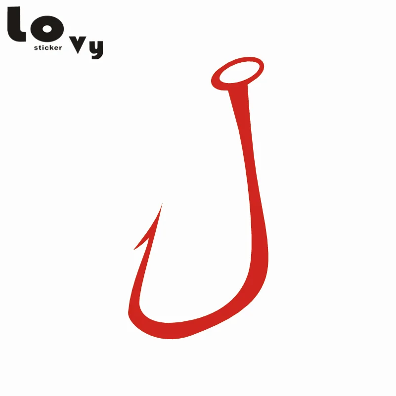 Creative Fishing Hook Wall Sticker Simple Shape Decorative Vinyl Wall Decal Home Decor Creative Fishing Hook Wall Sticker Simple Shape Decorative Vinyl Wall Decal Home Decor