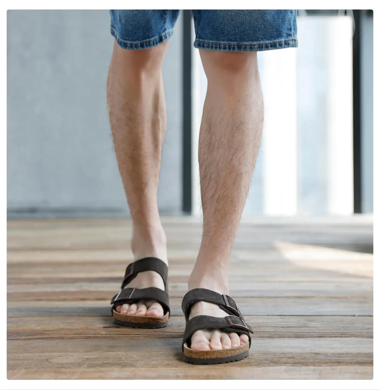  Xiaomi youpin Aishoes men summer Wild Cool Cork sandals Soft cowhide Beach Ssandals Fashion Casual 