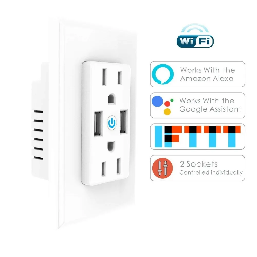 smart wall outlet with usb