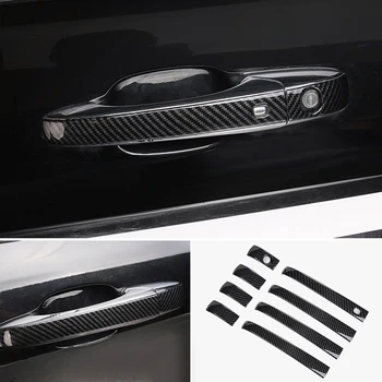 

Carbon Style Car Accessories Side Door Handle Strip Decorative Cover Trim 8PCS For Jeep Grand Cherokee 2014-2018
