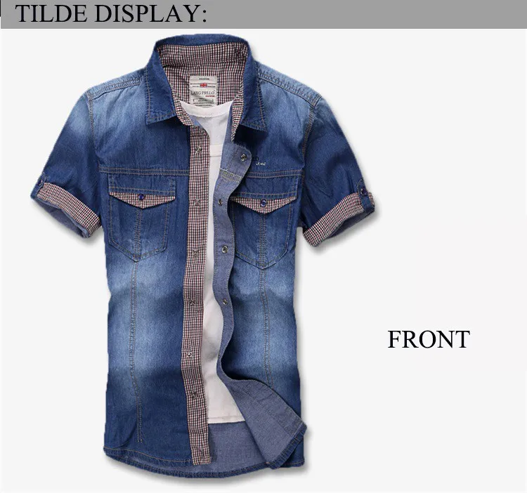 New Fashion Men Denim Short Coat Men Jeans Dress Shirt Summer Clothing Short Sleeve Denim Shirt Man Ropa Hombre Camisa Slim65 In Casual Shirts From Men S Clothing Accessories