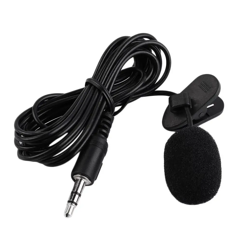 Портативный внешний 3,5 мм петличный микрофон Hands-free мини проводной клип-на лацкане петличный микрофон для ПК ноутбука - Цвет: Black