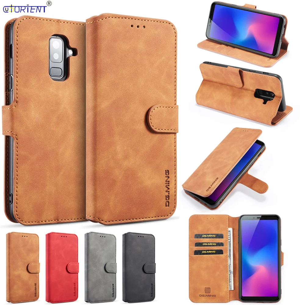

For Samsung Galaxy Jean A6 Plus J8 2018 A6+ Luxury Flip Cover A605 J810 SM-A605FN/DS SM-J810F/DS Stand Leather Case SM A605FN/DS
