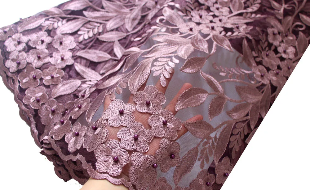 nigerian lace fabric lilac