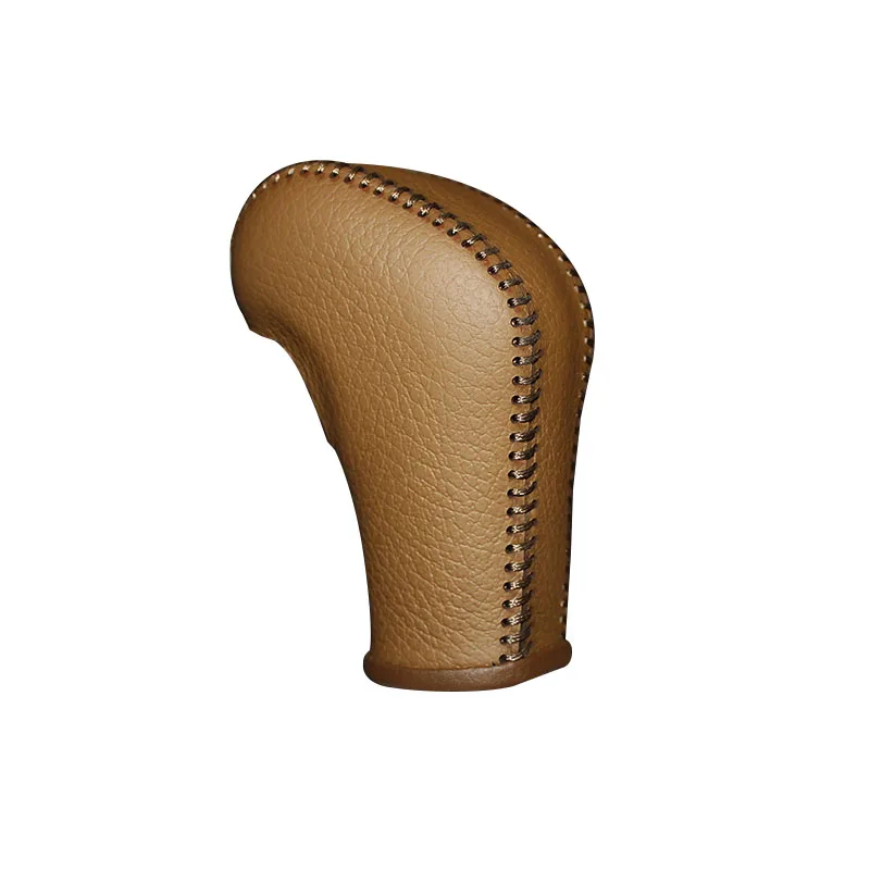 Cuero Nappa shift knob cubierta para Porsche Cayenne 2013 año cubierta del coche en la perilla del cambio de engranaje copri pomello cambio engranajes