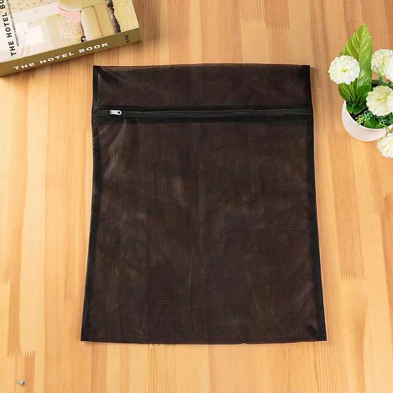 

YOLALA 4 Sizes Pure Black Simple Design Japan Lingerie Underwear Socks Laundry Storage Bags Machine Mesh Bags Laundry Bags